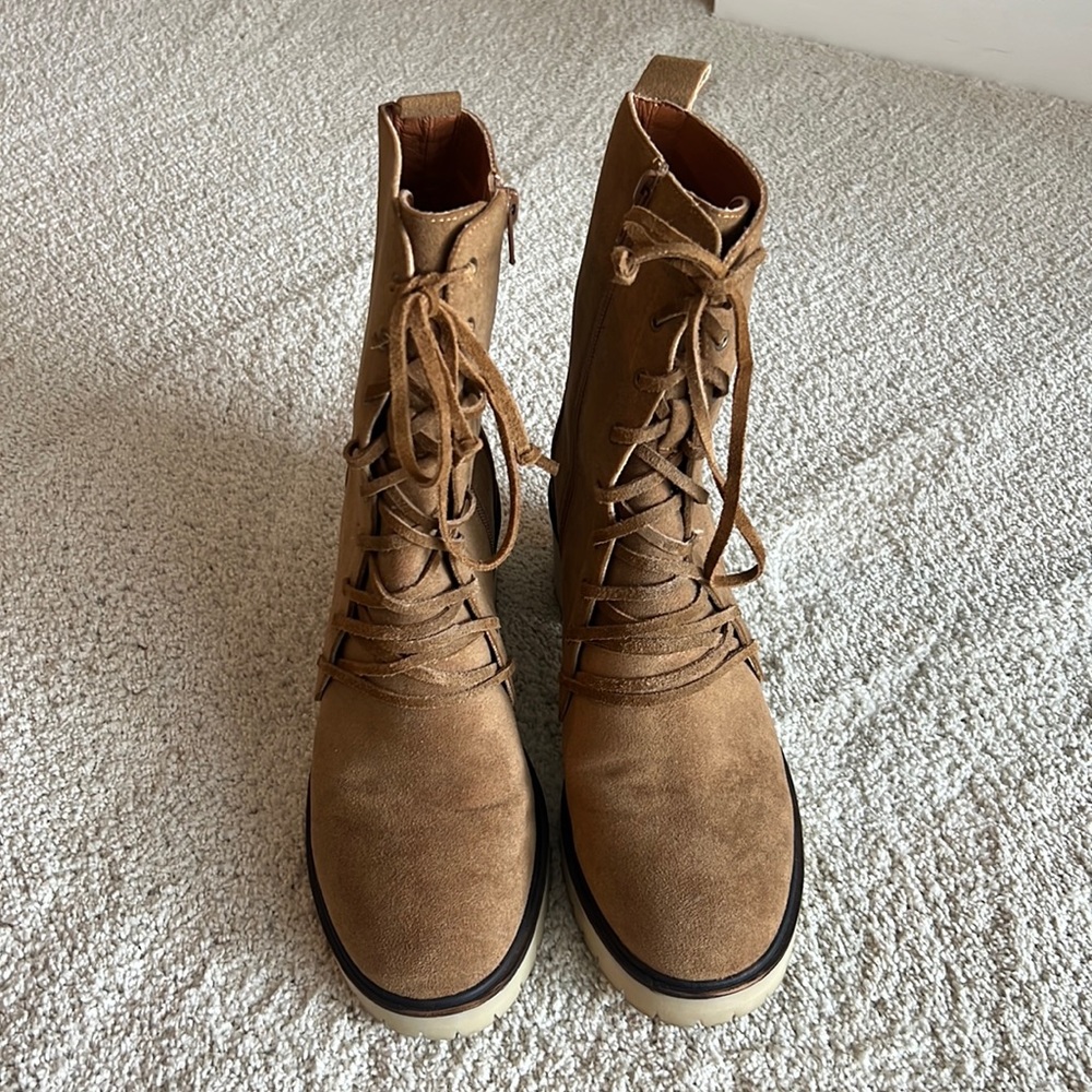 Brown, Heeled booties